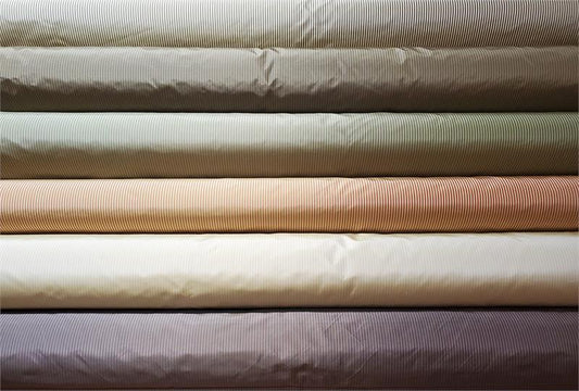 Carnival Collection - Striped Silk Taffeta - Lime and Plum - 2.3 Yard Remnant