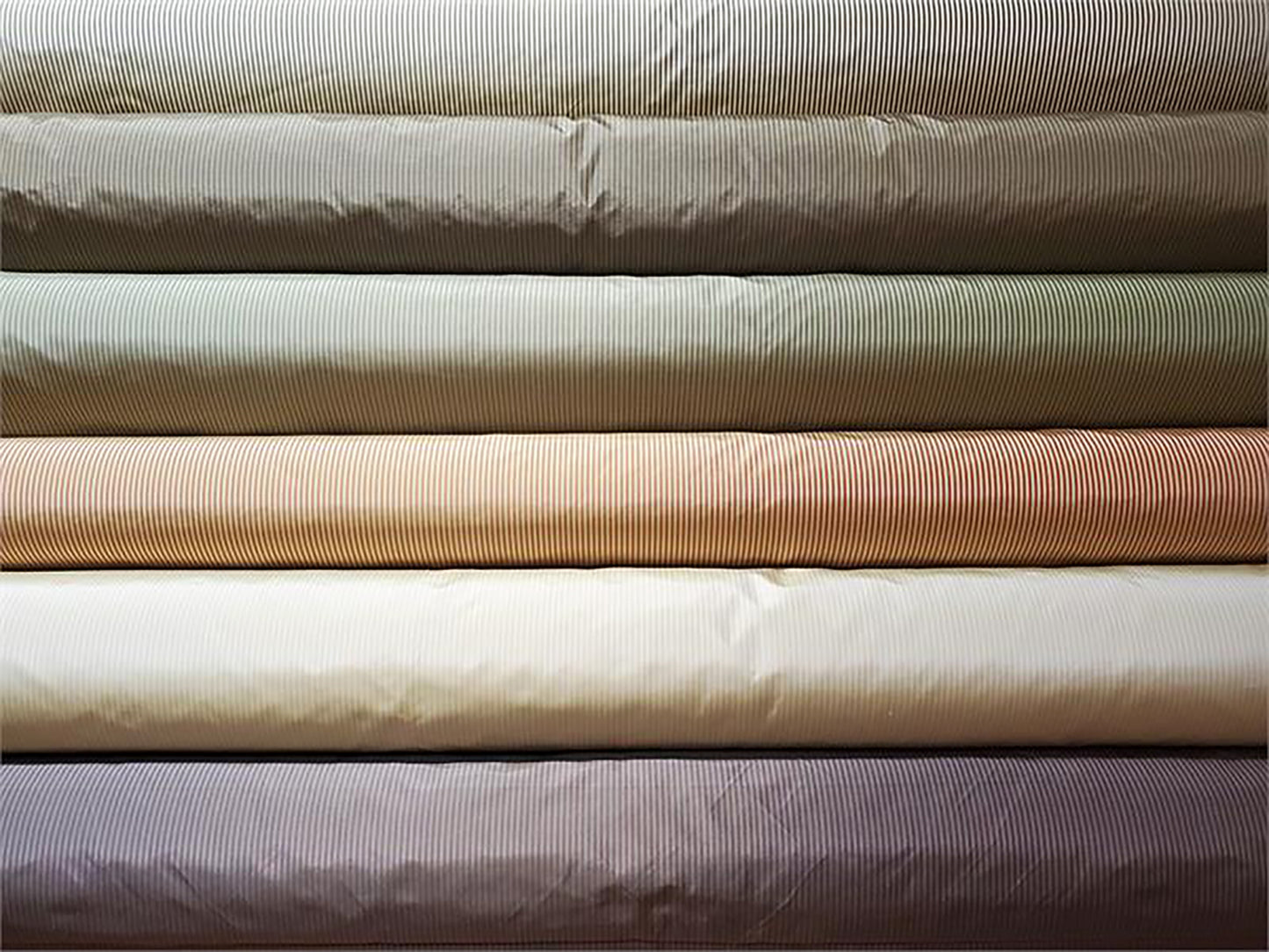 Swatch - Carnival Collection - Striped Silk Taffeta - Yellow and Grey