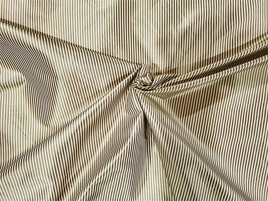 Carnival Collection - Striped Silk Taffeta - Yellow and Grey