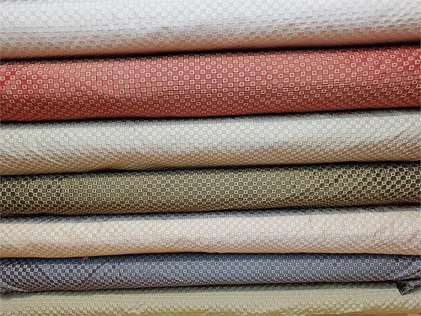City Lights Collection - Striped Silk Brocade - Crimson Stripes