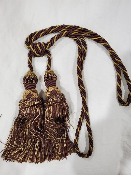 Drapery Tieback - Chocolate & Gold