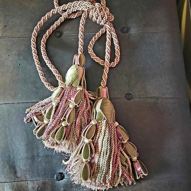 Drapery Tieback - Fantasia - Pink and Lime - Double