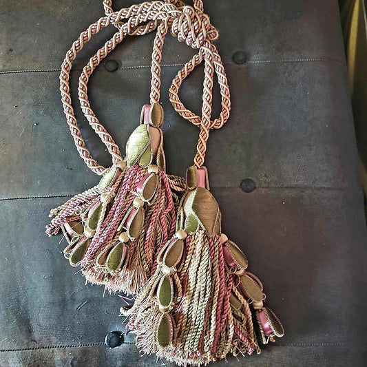 Drapery Tieback - Fantasia - Pink and Lime - Double
