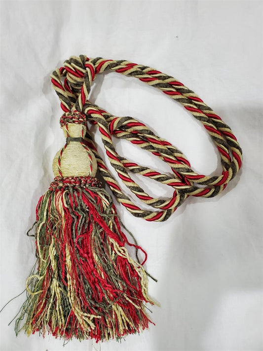 Drapery Tieback - Gold, Garnet & Green
