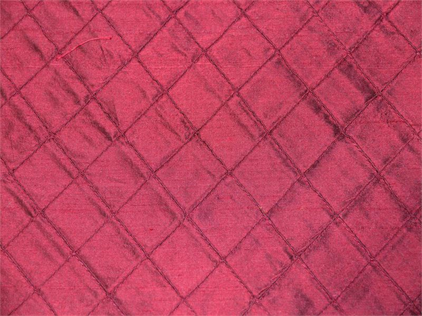 Harlequin Collection - Hand-Tucked Silk Dupioni - Bordeaux - 2.5 Yard Remnant