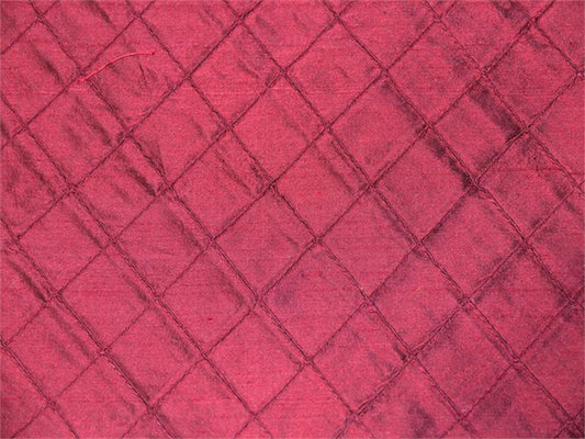 Harlequin Collection - Hand-Tucked Silk Dupioni - Bordeaux - 2.5 Yard Remnant