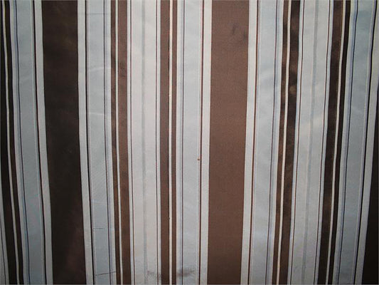 Mauricio Collection - Striped Silk Taffeta - Chocolate