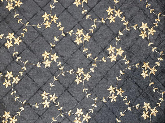 Morningside Collection - Hand-Tucked Silk Dupioni - Black