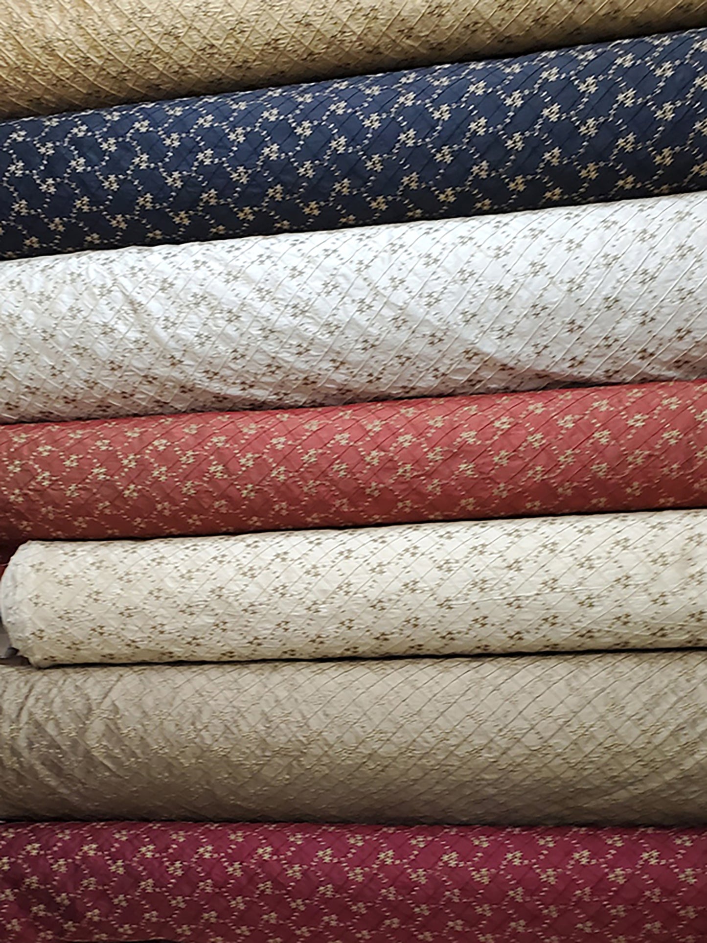 Morningside Collection - Hand-Tucked Silk Dupioni - Garnet