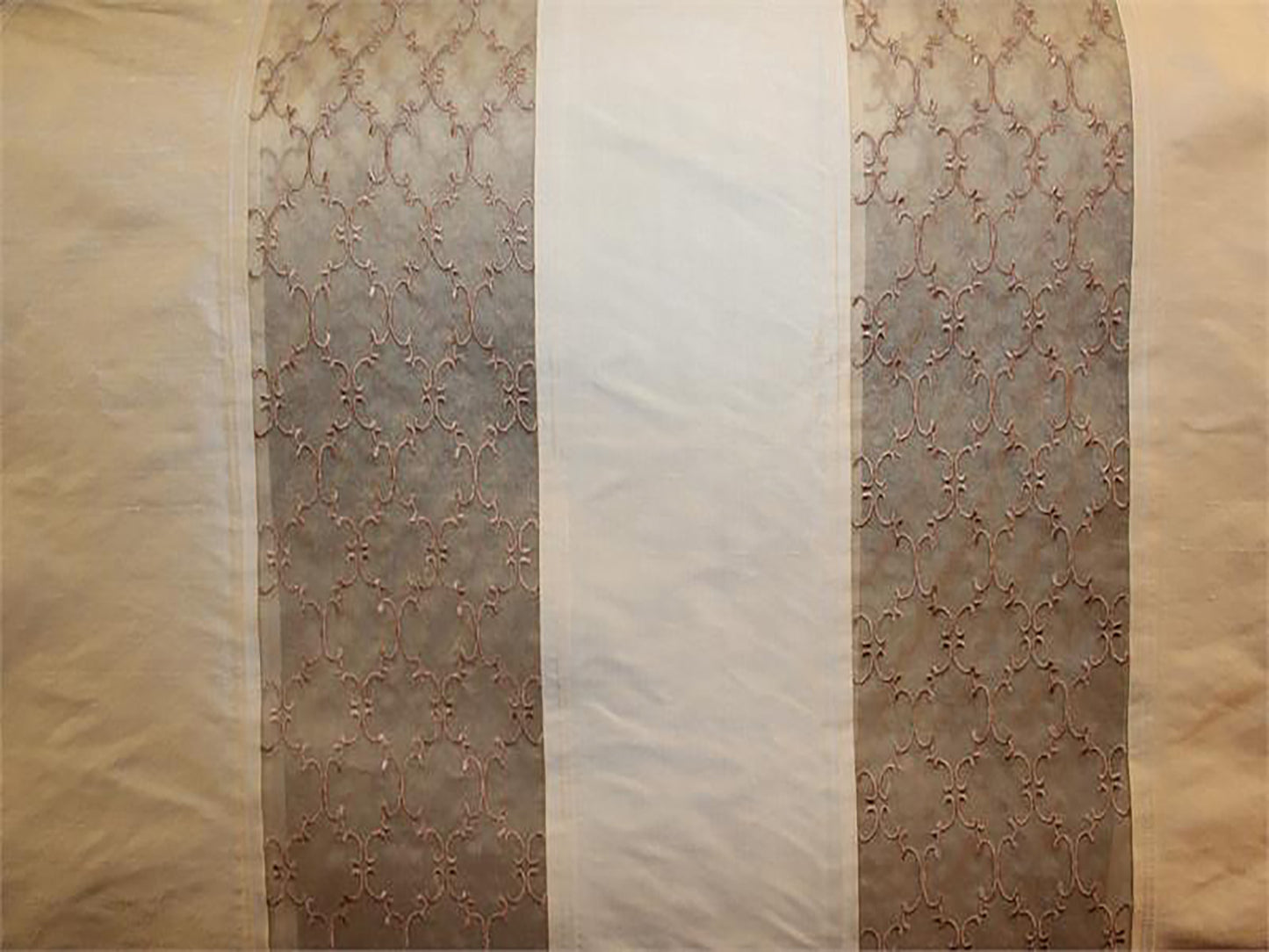 Overlay Collection - Embroidered Silk Dupioni - Cream