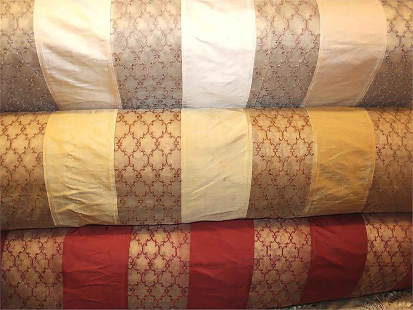 Overlay Collection - Embroidered Silk Dupioni - Cream