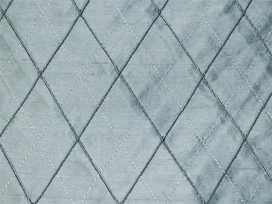 Queen of Diamonds Collection - Hand-Tucked Silk Dupioni - Sapphire