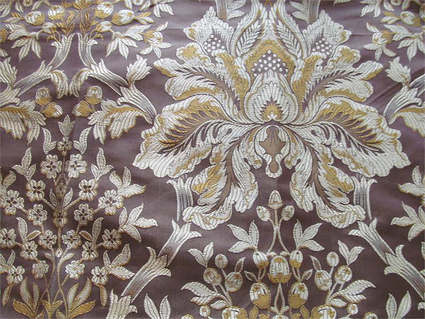 Santa Ana Collection - Silk Brocade - Chocolate and Gold