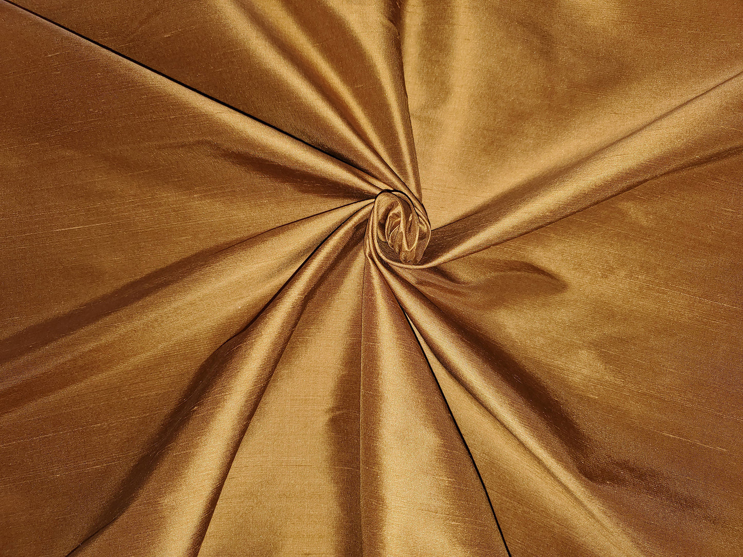 Solid Silk Dupioni - Copper - 1.3 Yard Remnant