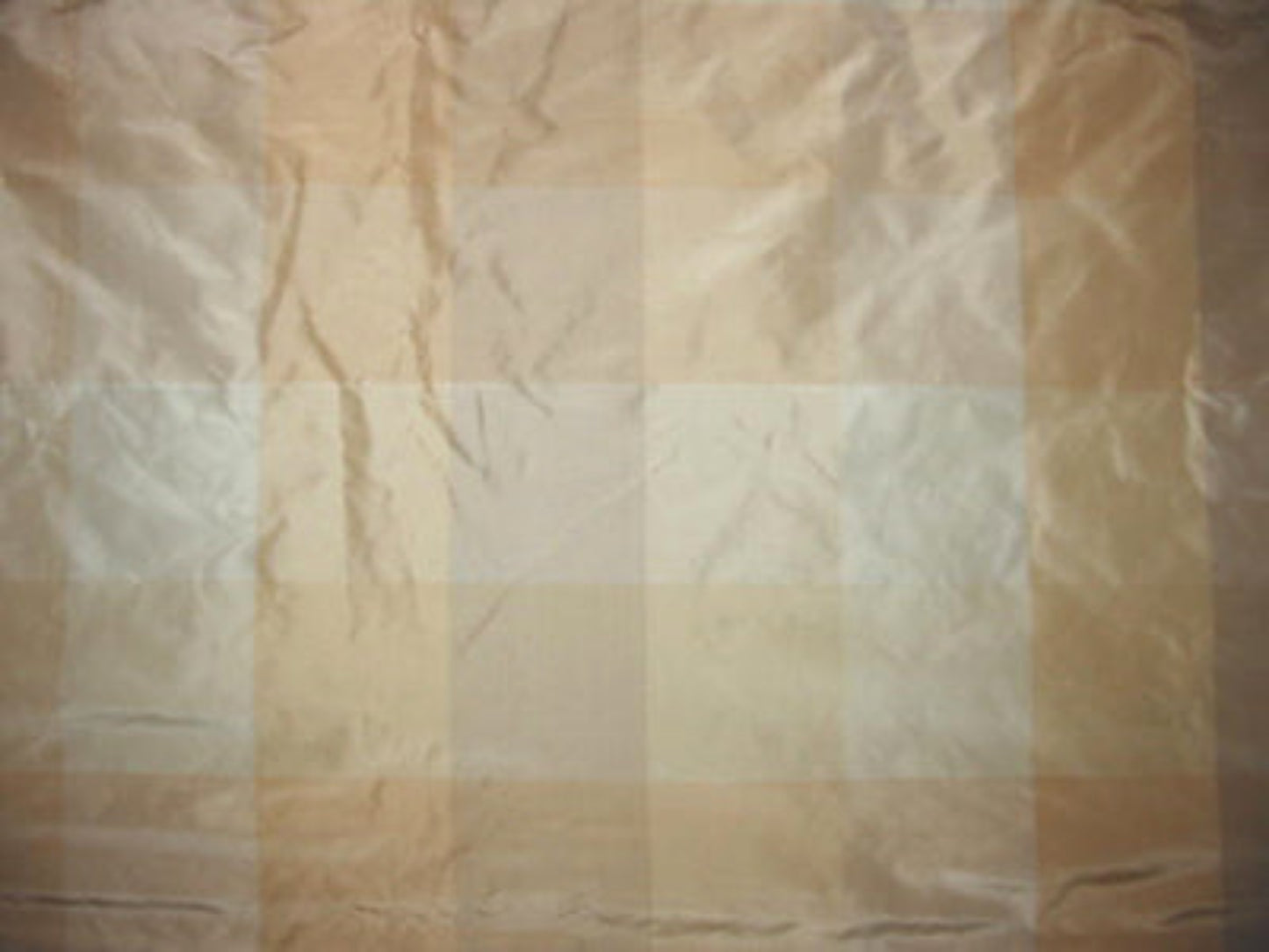 The Hamptons, West Egg - Plaid Silk Taffeta - Peach - 3.5 Yard Remnant