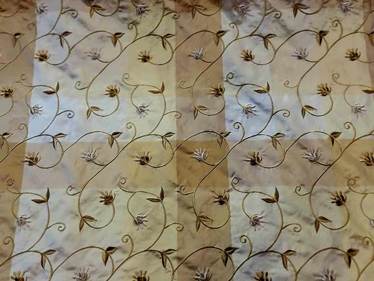 The Hamptons, East Egg - Velvet Embroidered Silk Taffeta - Gold