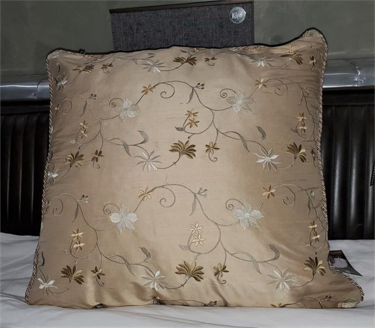 Silk Throw Pillow Shell - Glens of Antrim - Cream - Silk Dupioni