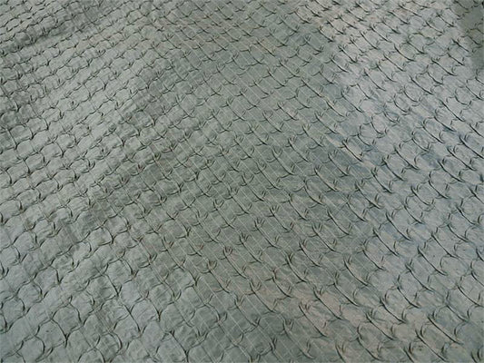 Vintage Pintuck Collection - Hand-Tucked Silk Dupioni - Dark Olive