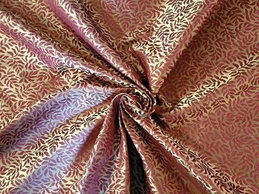 Vivaldi Collection - Silk Brocade - Garnet and Copper