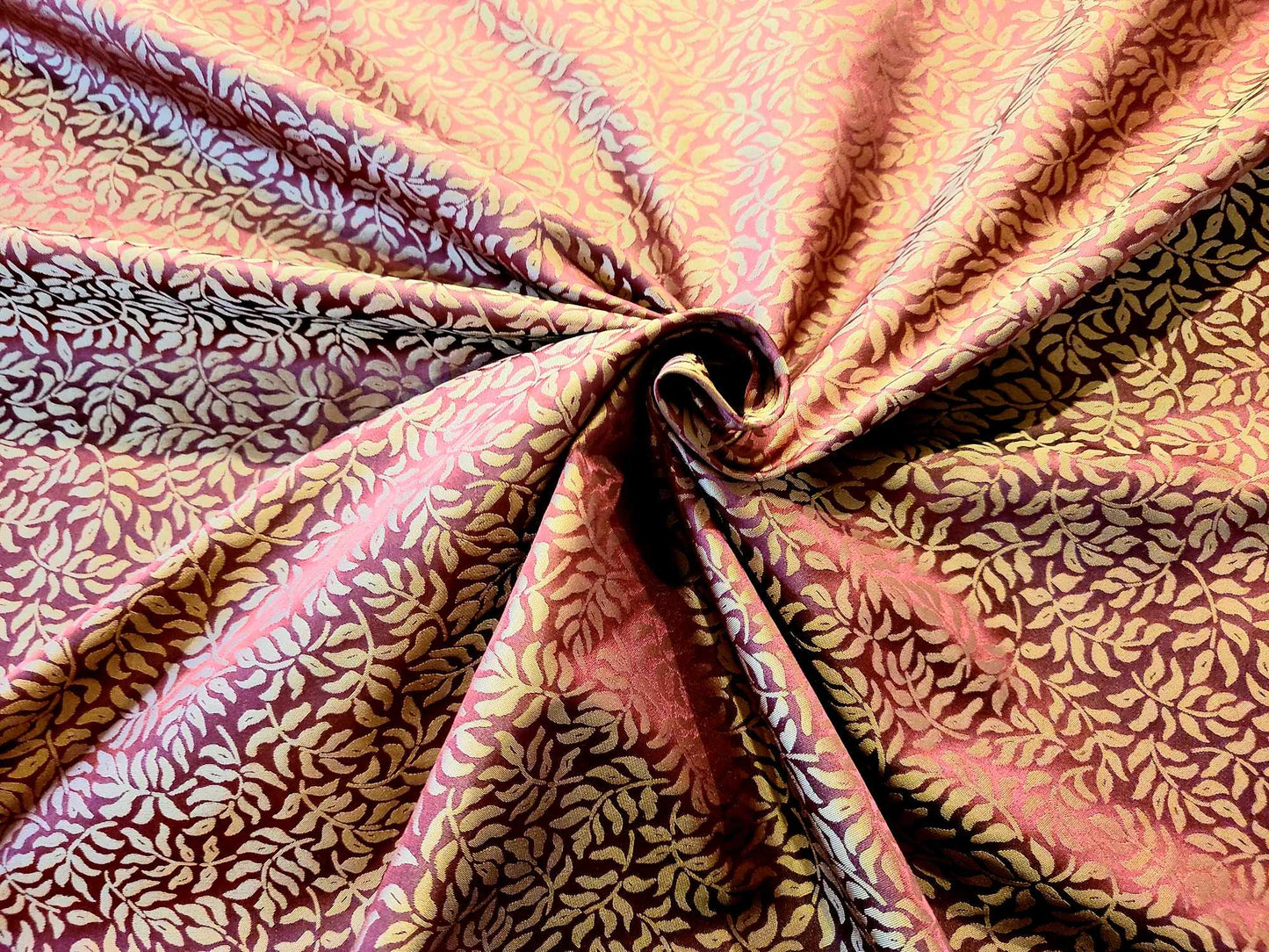 Vivaldi Collection - Silk Brocade - Garnet and Copper