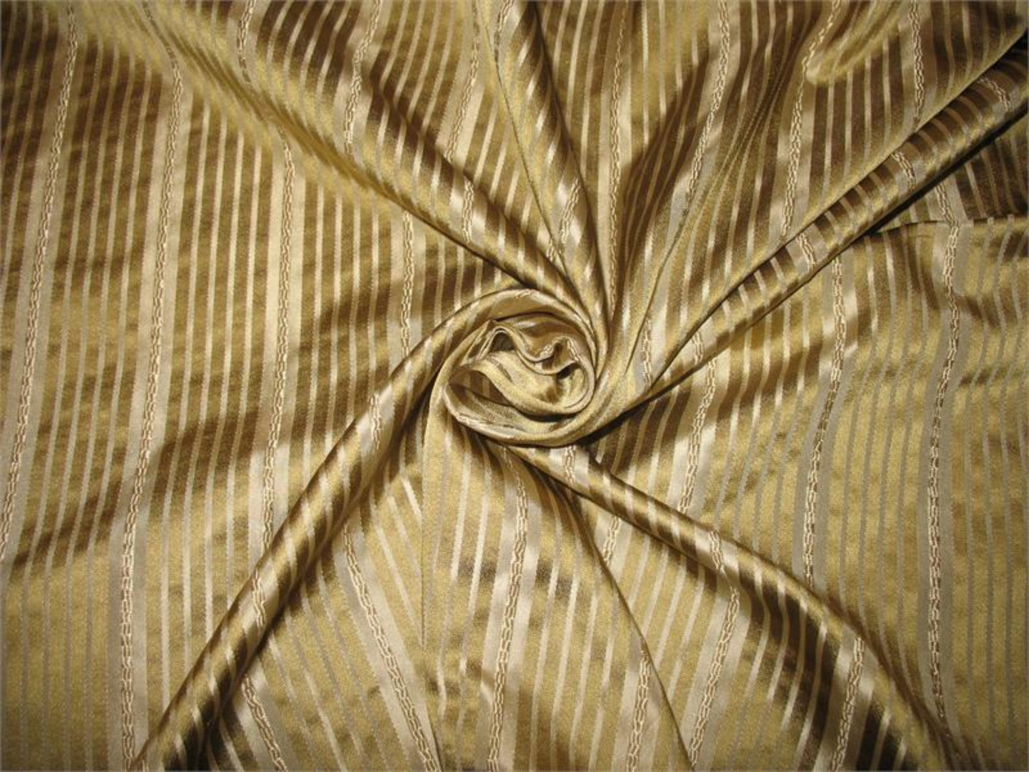 Zazu's Collection - Striped Satin Silk - Gold and Platinum