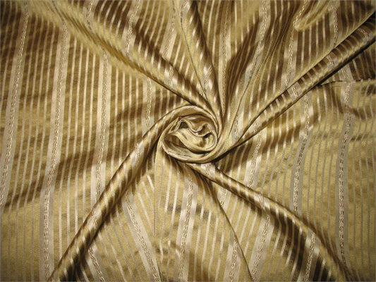 Zazu's Collection - Striped Satin Silk - Gold and Platinum