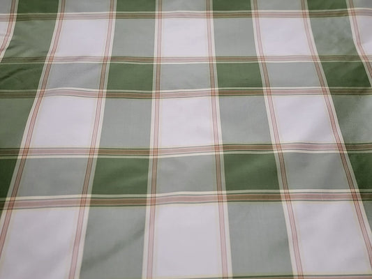 Swatch - English Cottage Collection - Plaid Silk Taffeta - Kelly Green