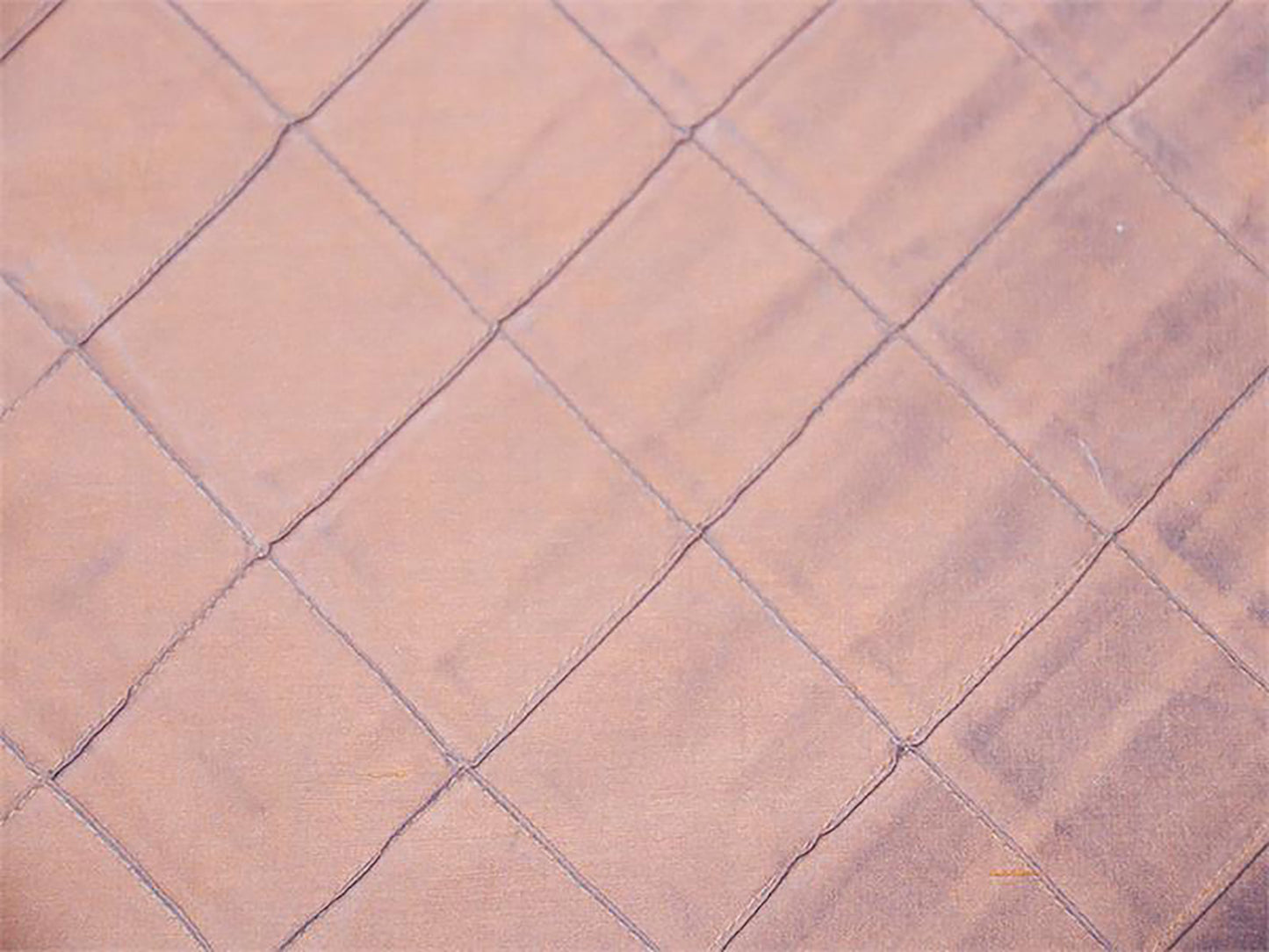 Field of Diamonds Collection - Hand-tucked Silk Dupioni - Antique Pink
