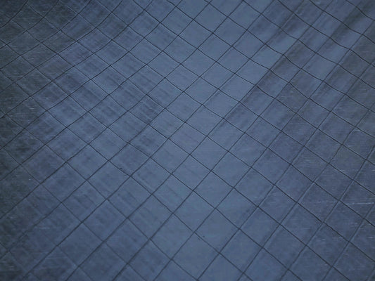 Field of Diamonds Collection - Hand-tucked Silk Dupioni - Navy