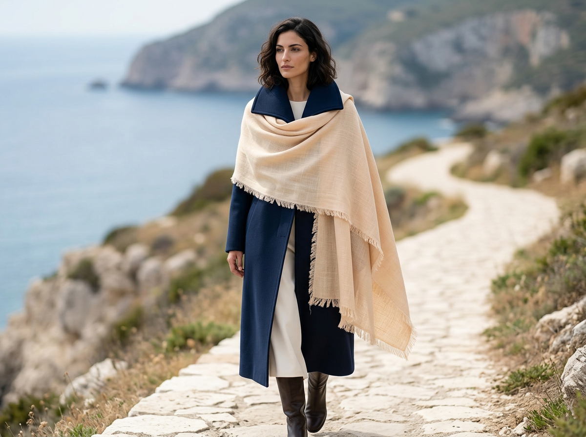 Handmade Linen Throw - Natural