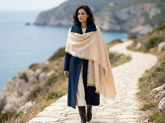 Handmade Linen Throw - Natural