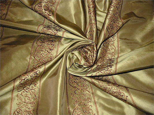 La Dolce Vita Silk Taffeta - Embroidered Silk Taffeta - Green