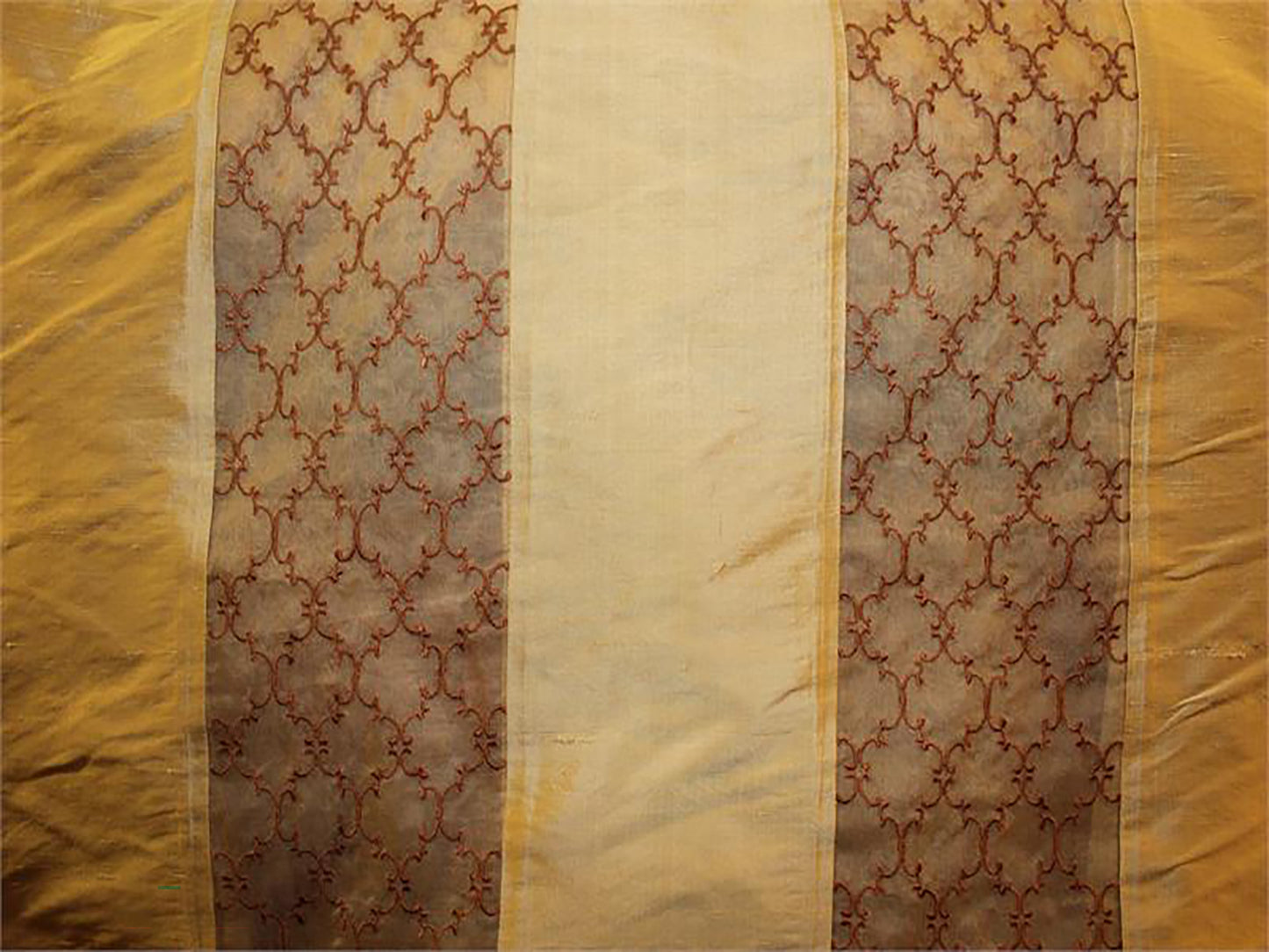 Overlay Collection - Embroidered Silk Dupioni - Gold