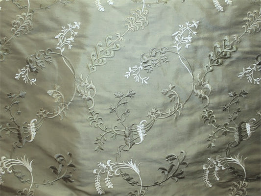 Sonata Collection - Embroidered Silk Dupioni - Sage