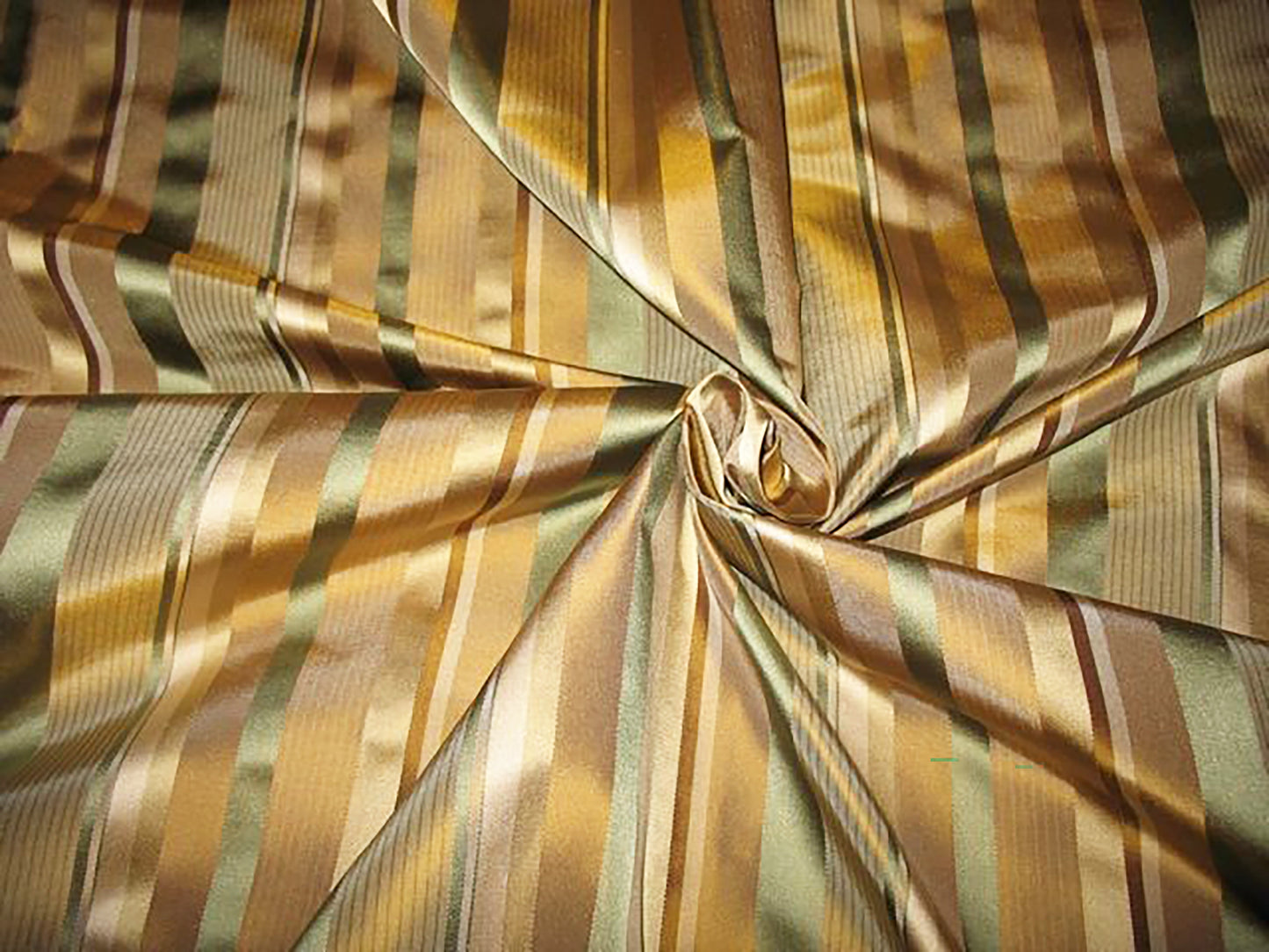 Sullivan Striped Taffeta - Forest- 2.75 Yard Remnant